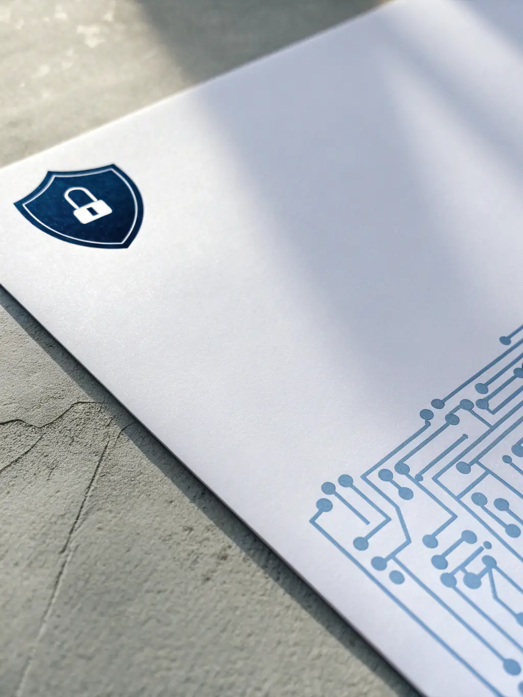 A professional icon representing a document with a lock, symbolizing privacy and data protection for the Privacy Policy section on the Real Estate Course website.